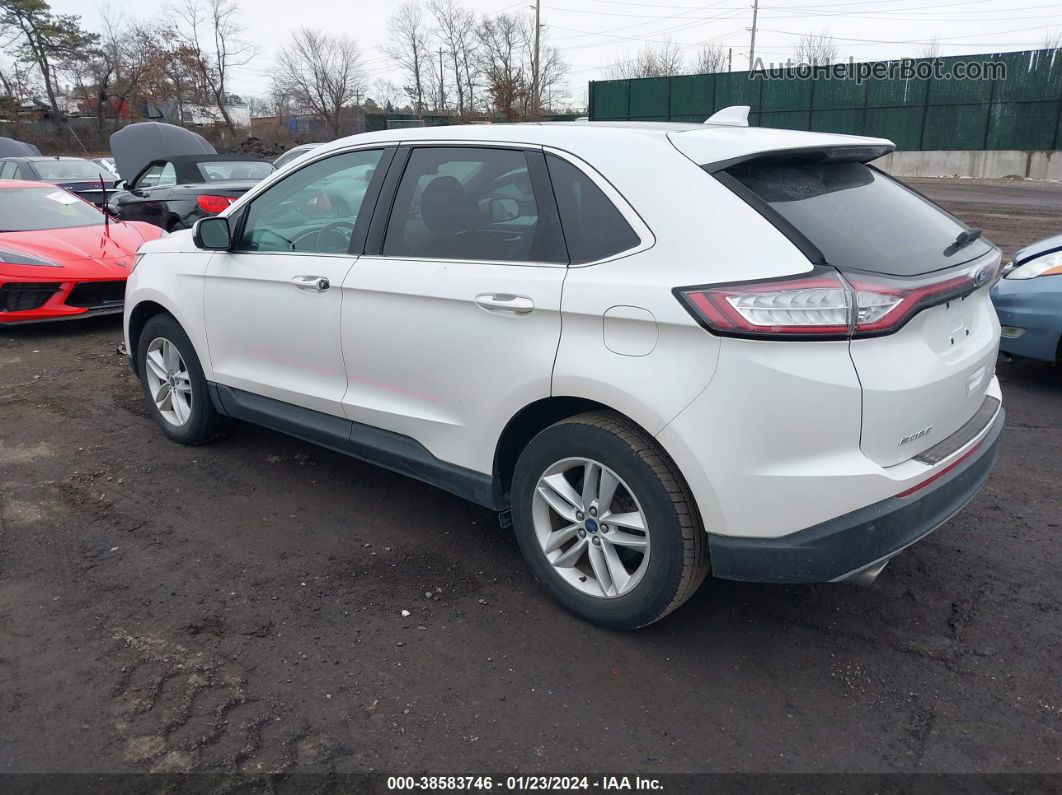 2015 Ford Edge Sel White vin: 2FMTK4J89FBC18430