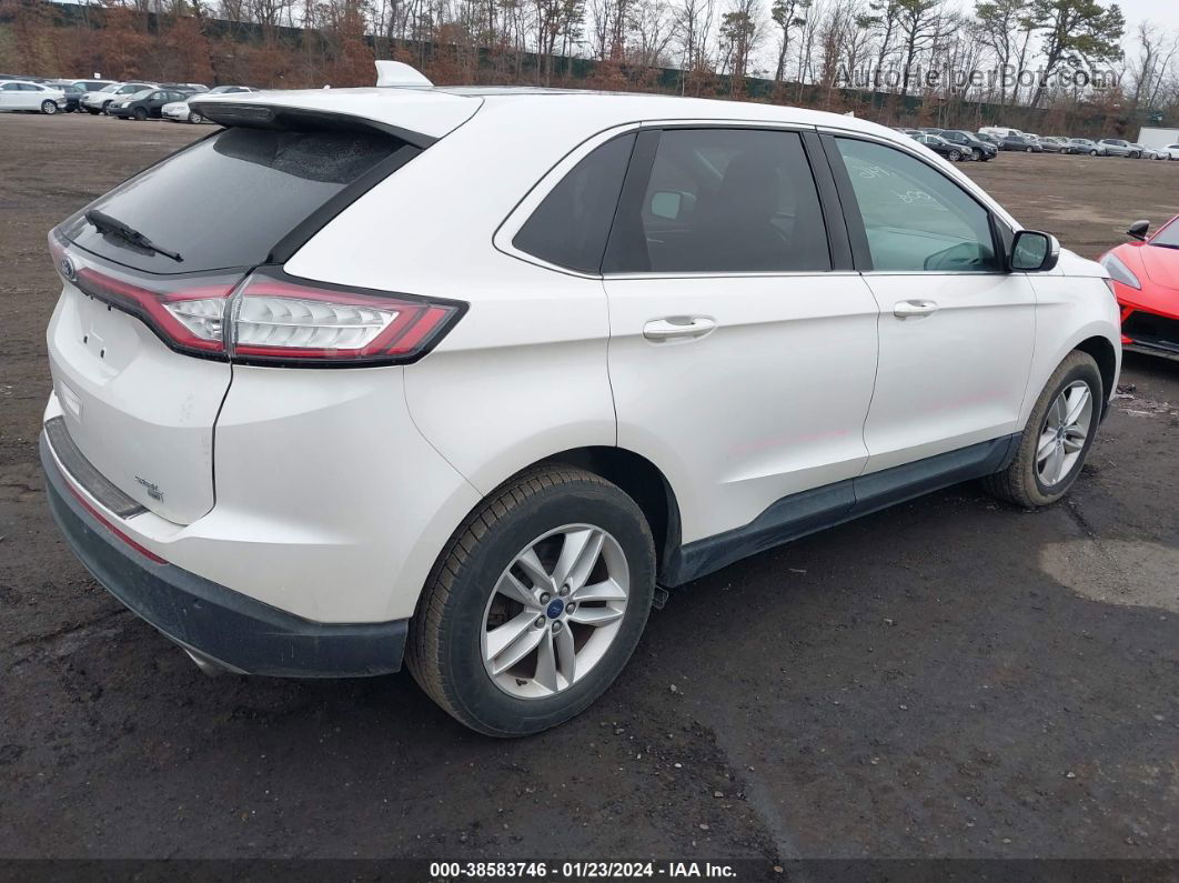 2015 Ford Edge Sel White vin: 2FMTK4J89FBC18430