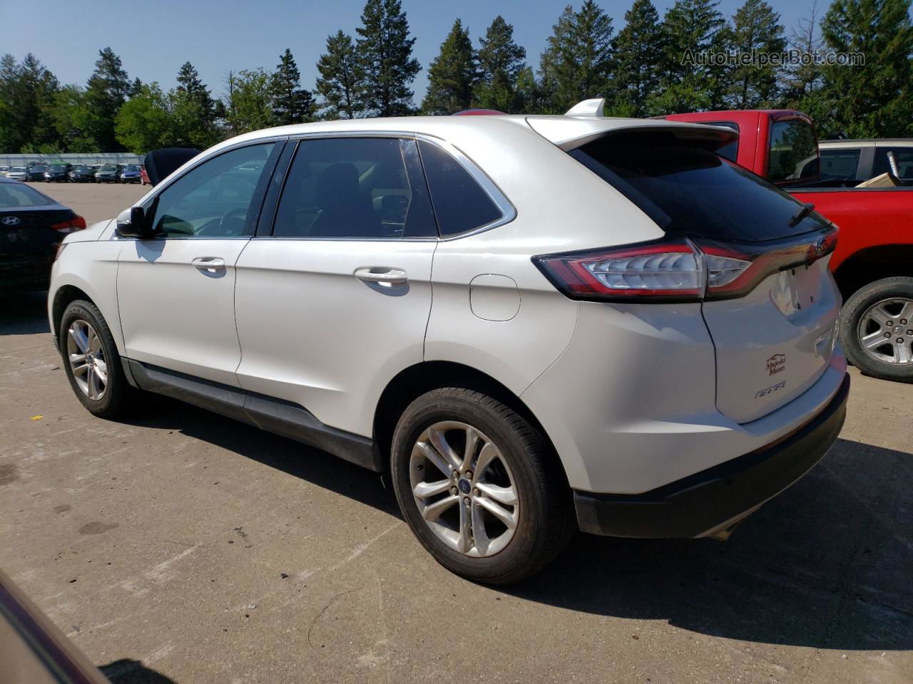 2015 Ford Edge Sel Белый vin: 2FMTK4J8XFBB55211