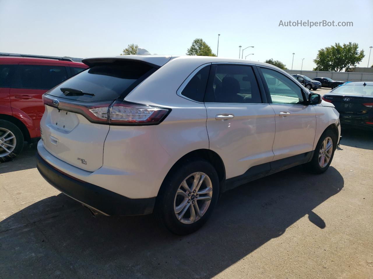 2015 Ford Edge Sel Белый vin: 2FMTK4J8XFBB55211