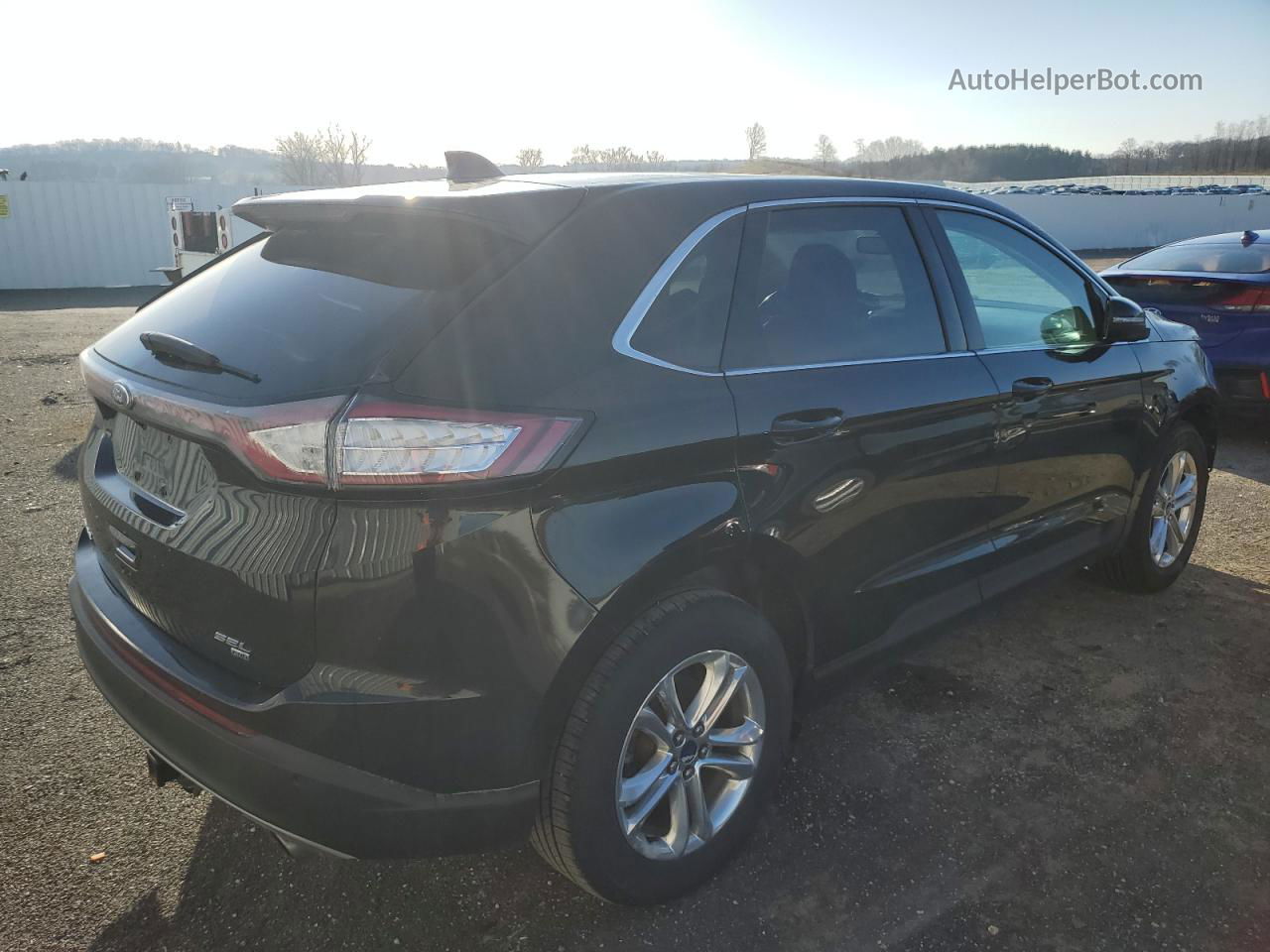 2015 Ford Edge Sel Черный vin: 2FMTK4J8XFBC02429