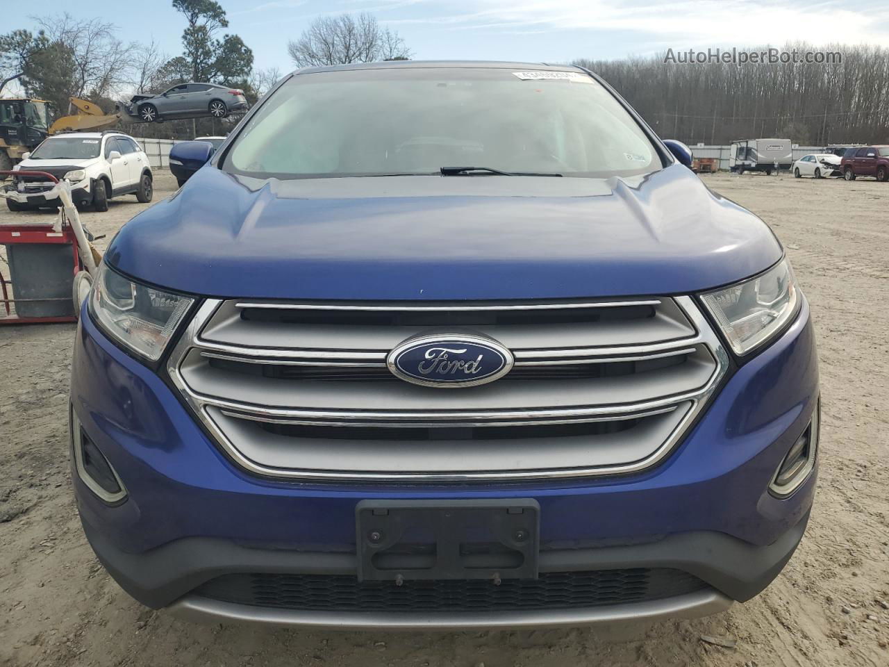 2015 Ford Edge Sel Blue vin: 2FMTK4J8XFBC28335