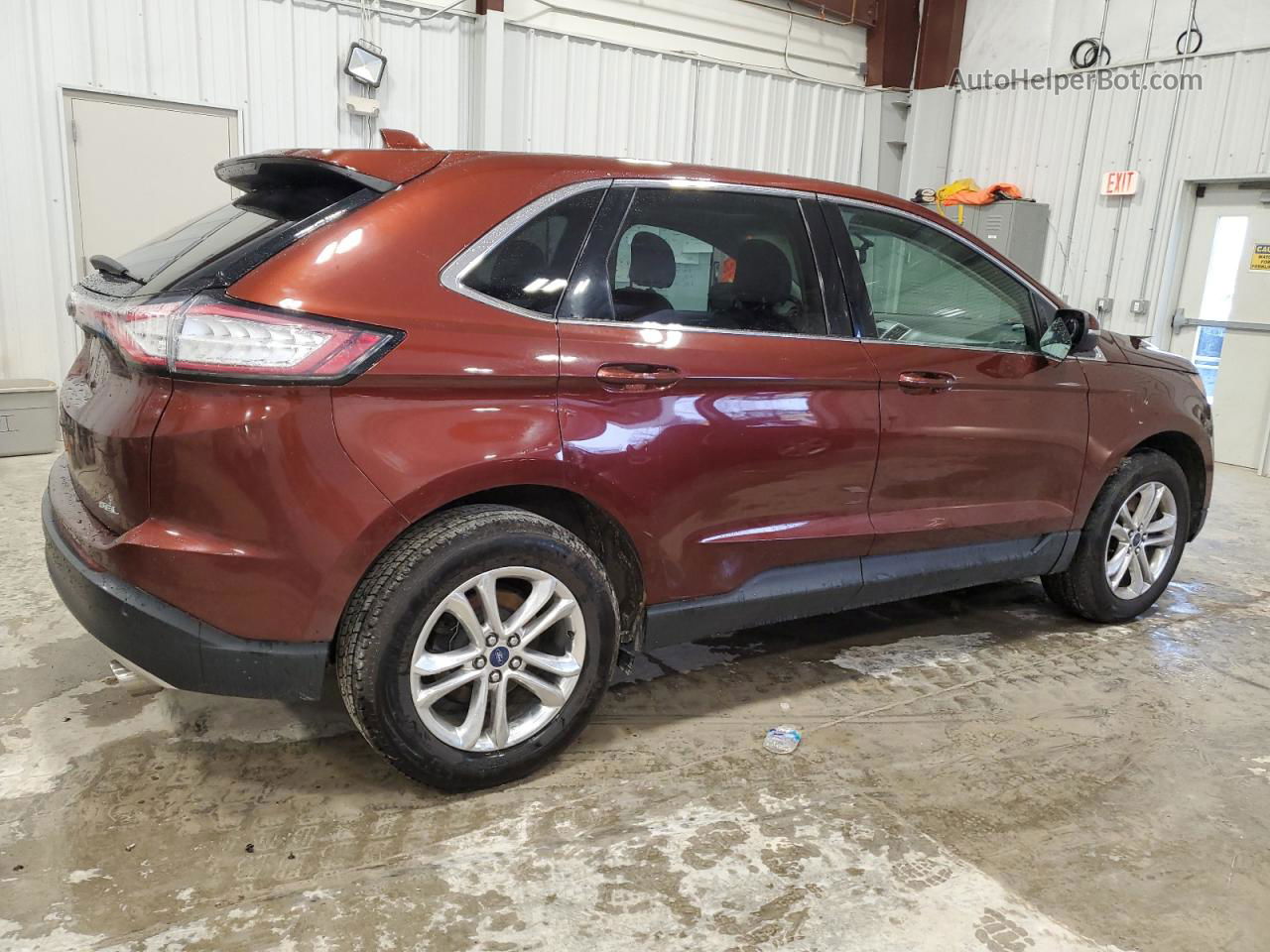 2015 Ford Edge Sel Темно-бордовый vin: 2FMTK4J90FBC15621