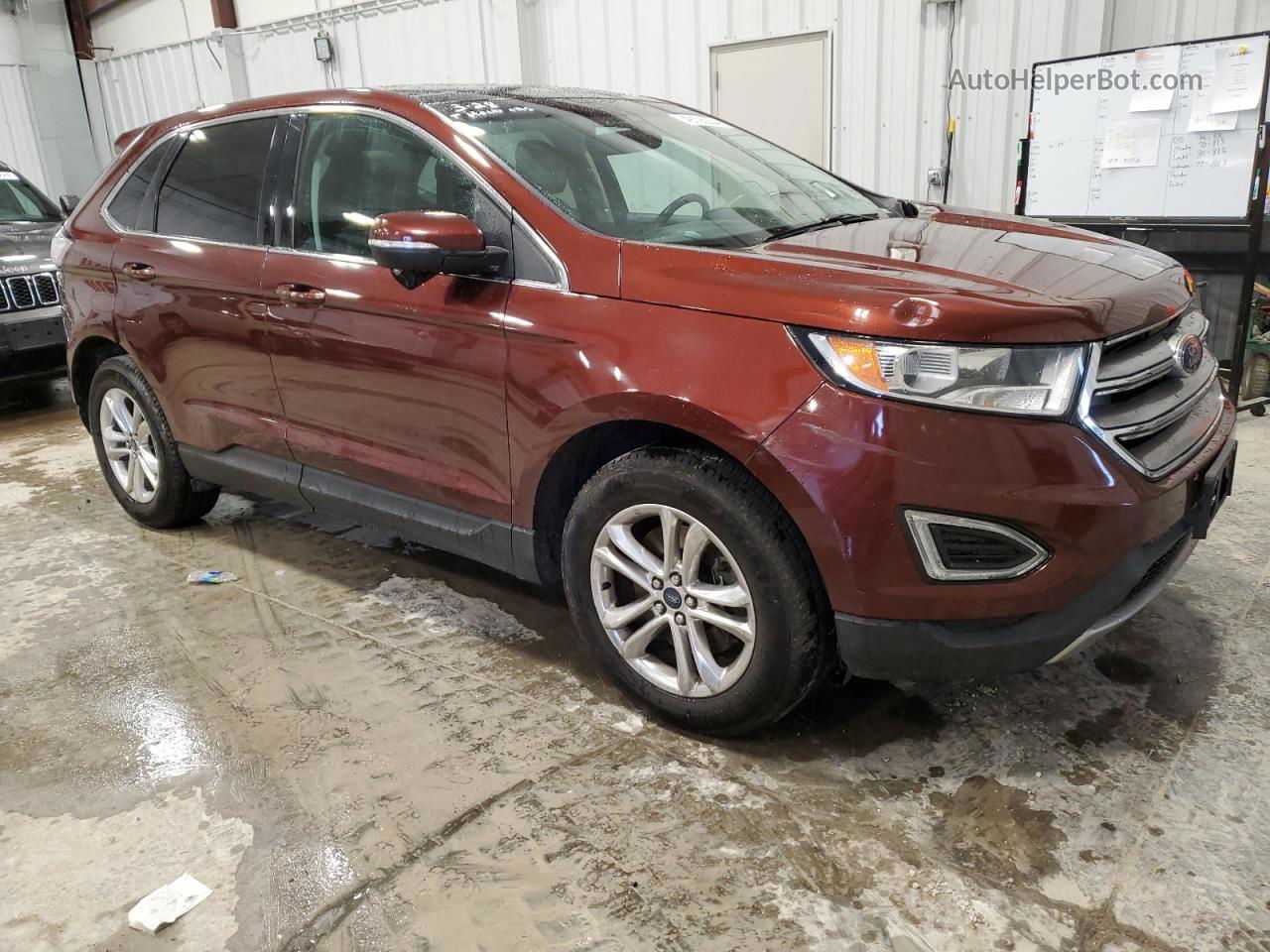 2015 Ford Edge Sel Темно-бордовый vin: 2FMTK4J90FBC15621