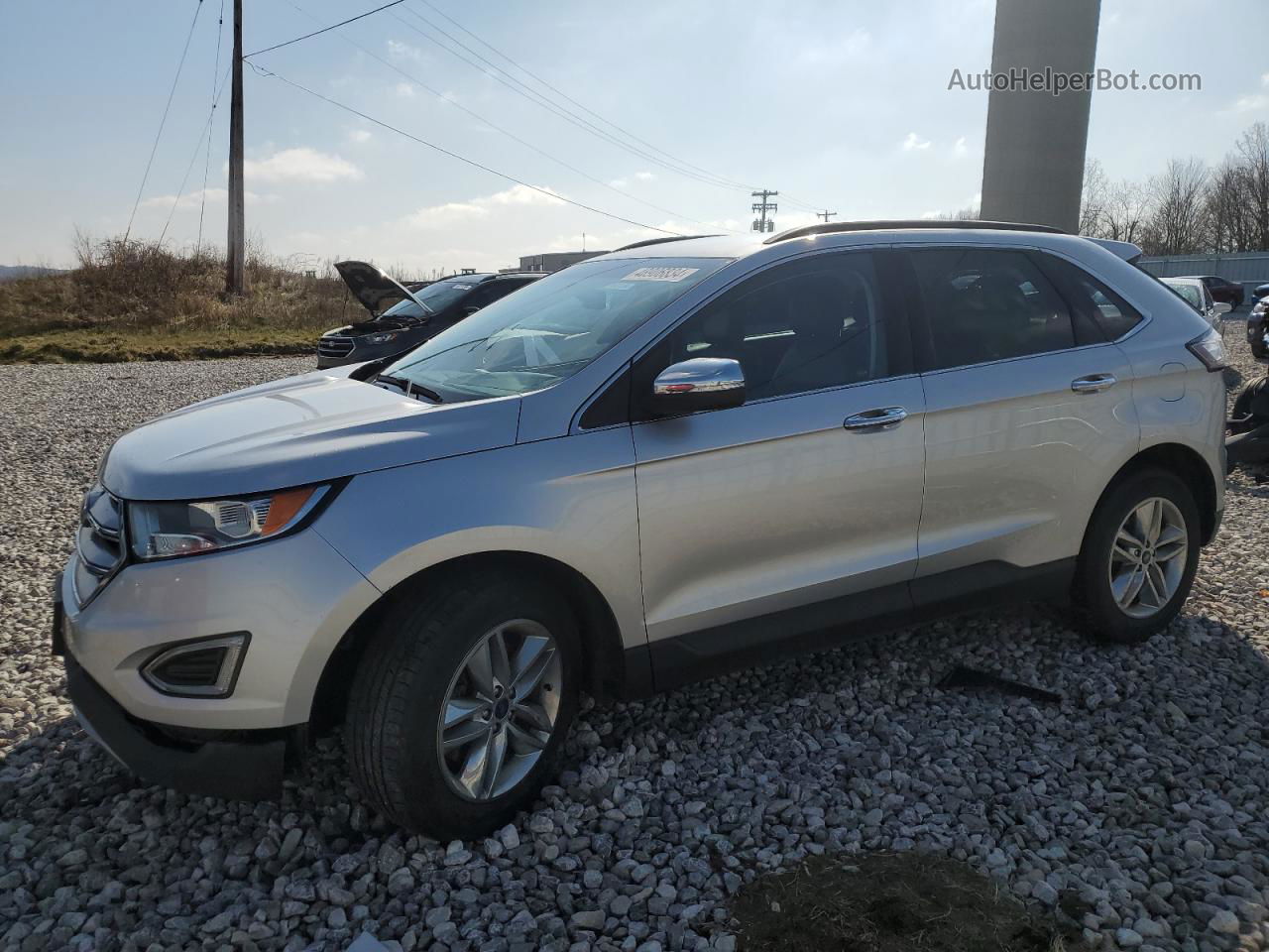 2015 Ford Edge Sel Silver vin: 2FMTK4J90FBC17045