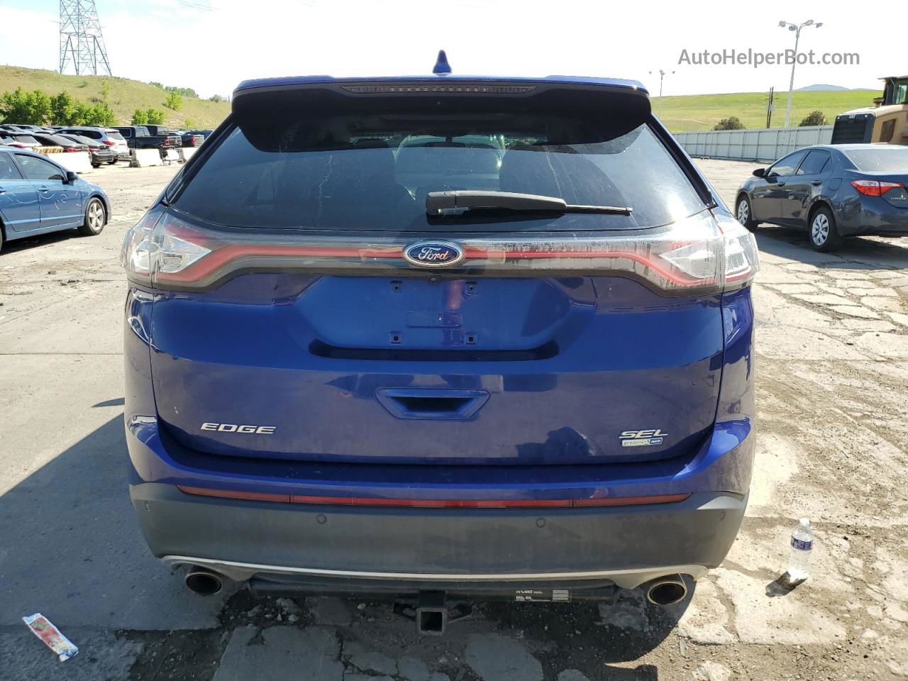 2015 Ford Edge Sel Blue vin: 2FMTK4J91FBB00641