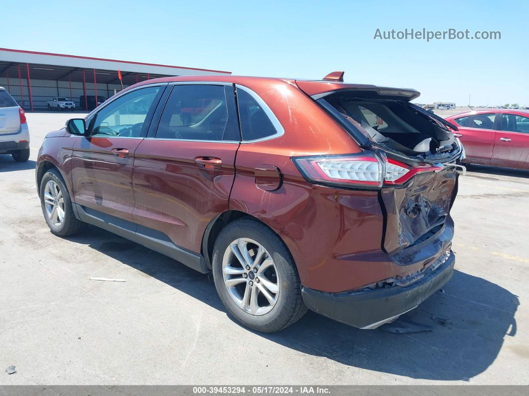 2015 Ford Edge Sel Red vin: 2FMTK4J91FBB96058