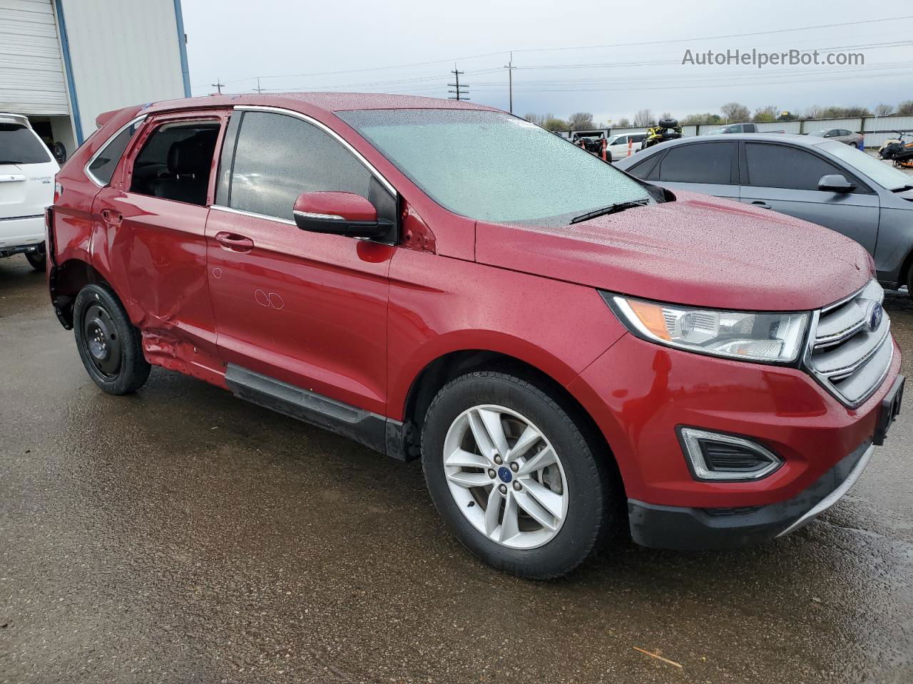 2015 Ford Edge Sel Red vin: 2FMTK4J91FBC03834