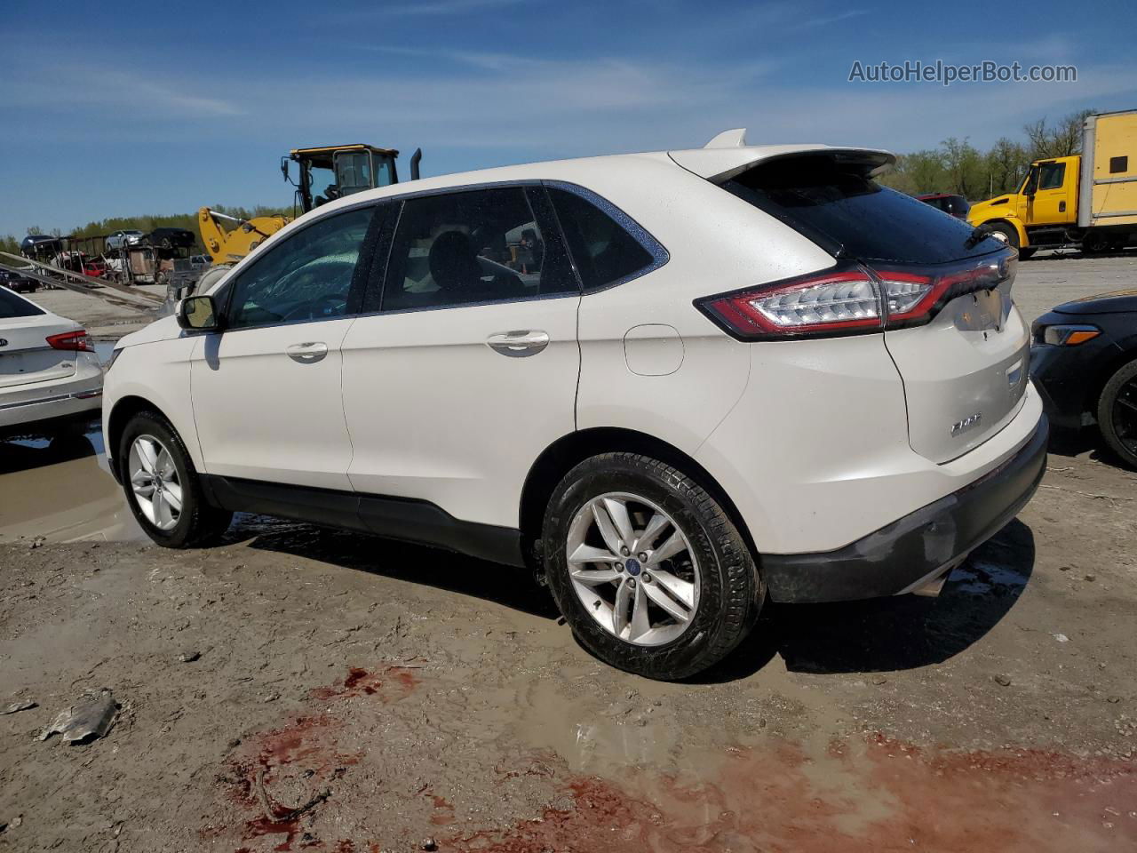 2015 Ford Edge Sel White vin: 2FMTK4J91FBC31732