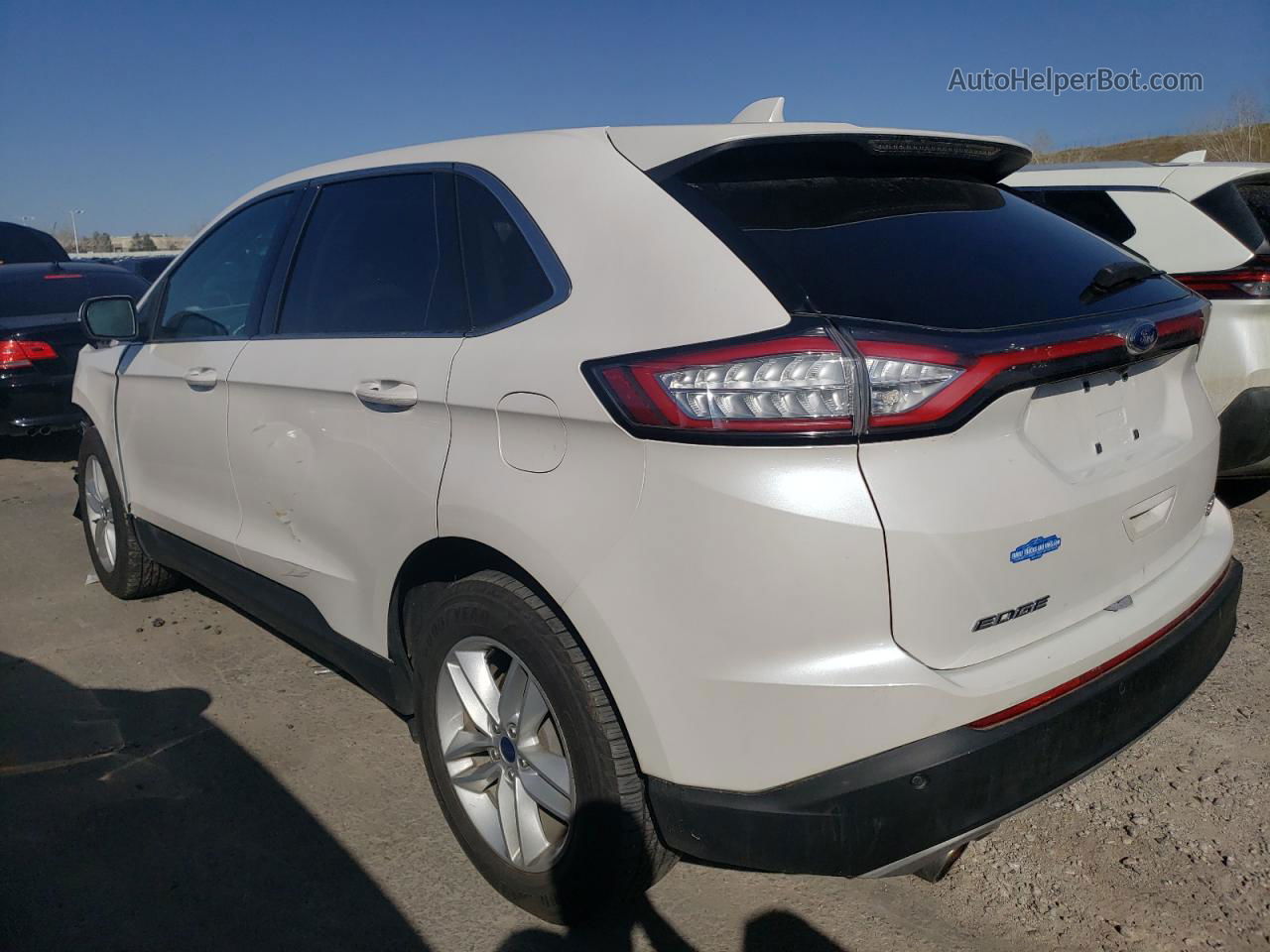 2015 Ford Edge Sel White vin: 2FMTK4J93FBB50165