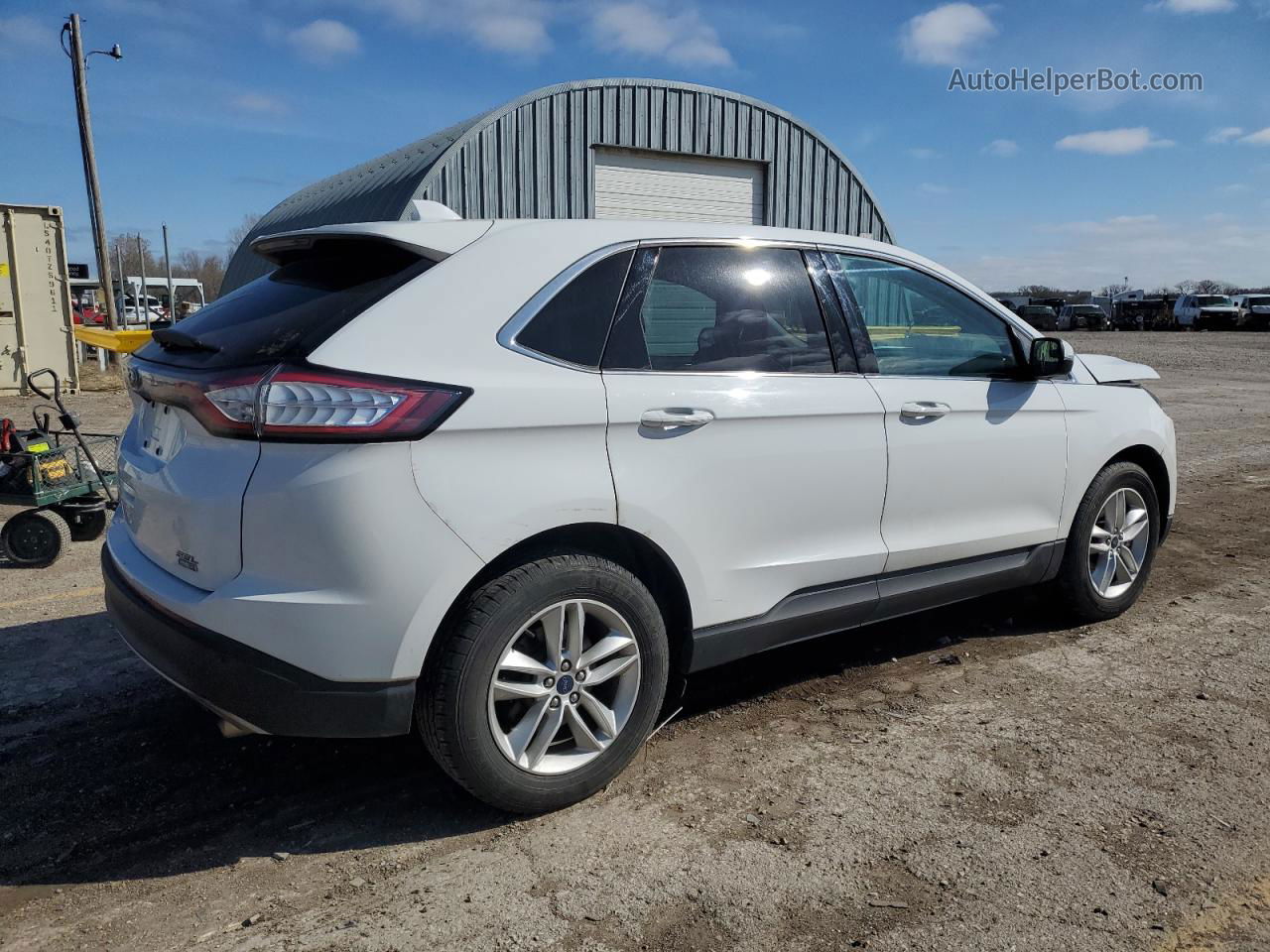 2015 Ford Edge Sel White vin: 2FMTK4J93FBB72408