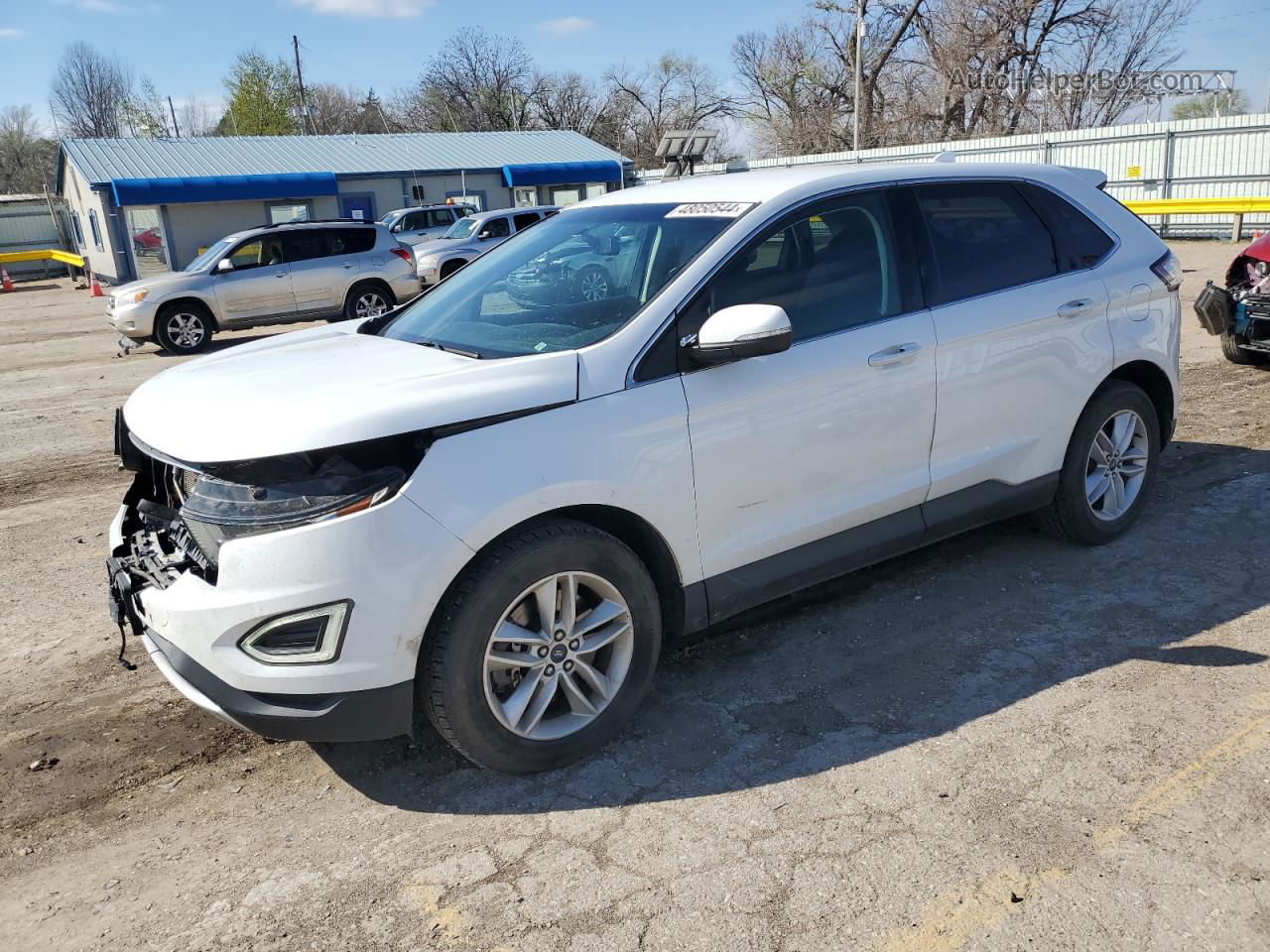 2015 Ford Edge Sel White vin: 2FMTK4J93FBB72408