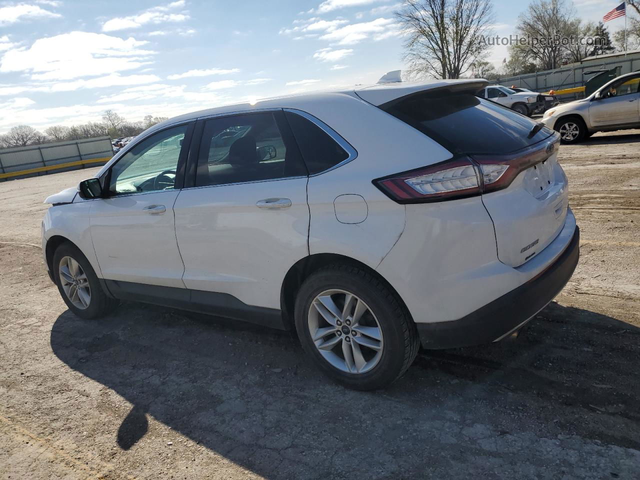 2015 Ford Edge Sel White vin: 2FMTK4J93FBB72408