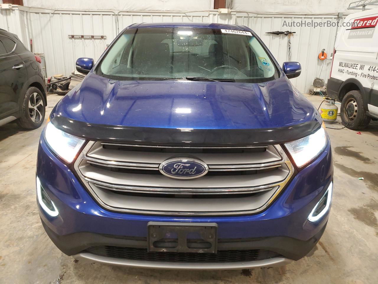 2015 Ford Edge Sel Синий vin: 2FMTK4J93FBC02474