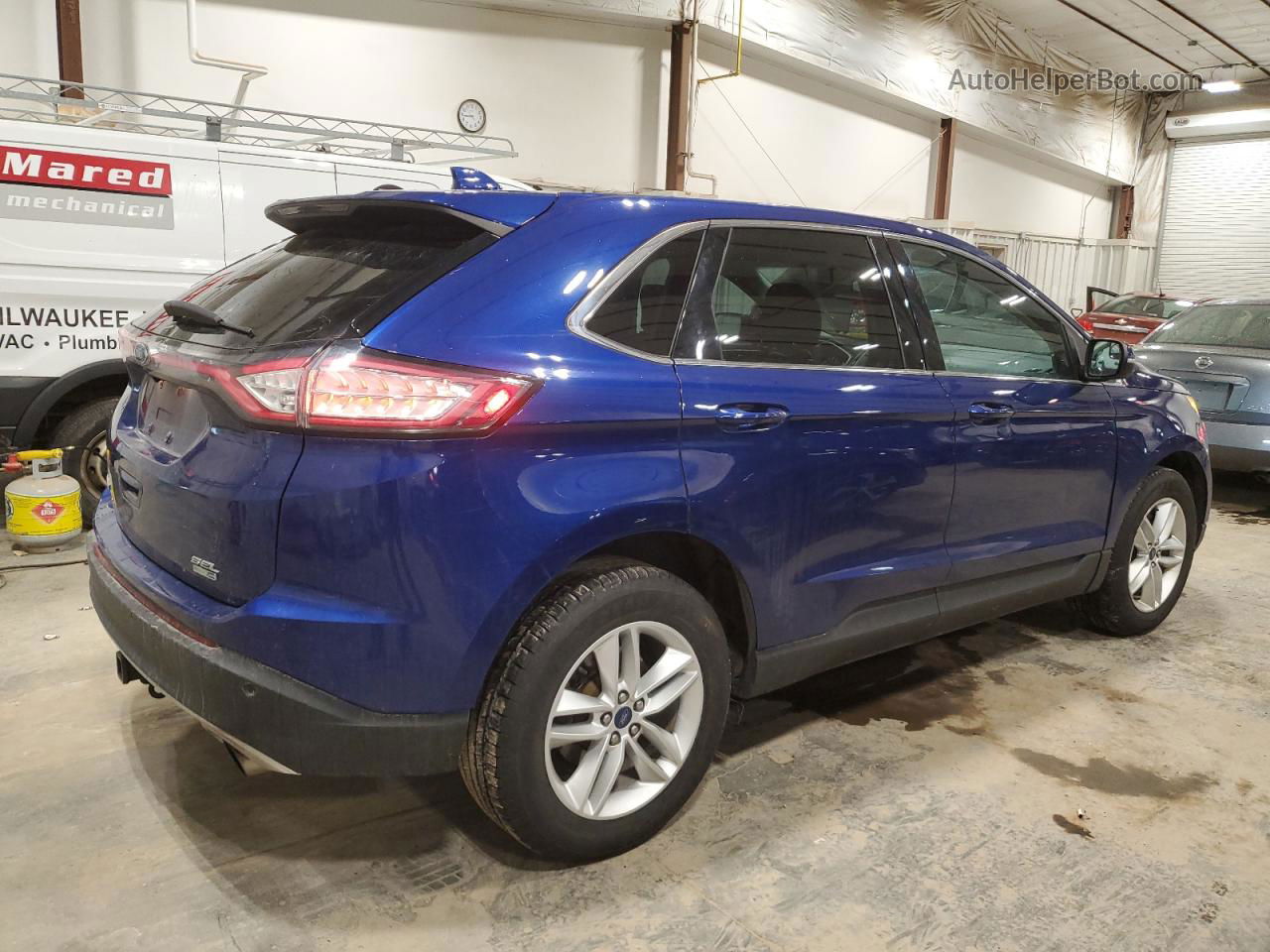 2015 Ford Edge Sel Blue vin: 2FMTK4J93FBC02474