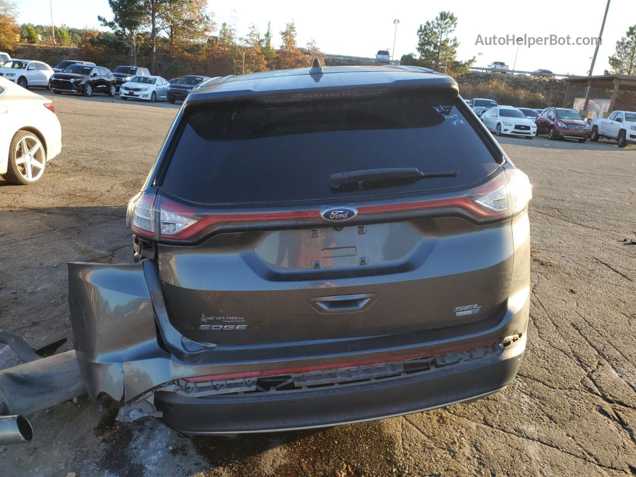 2015 Ford Edge Sel Charcoal vin: 2FMTK4J93FBC09876