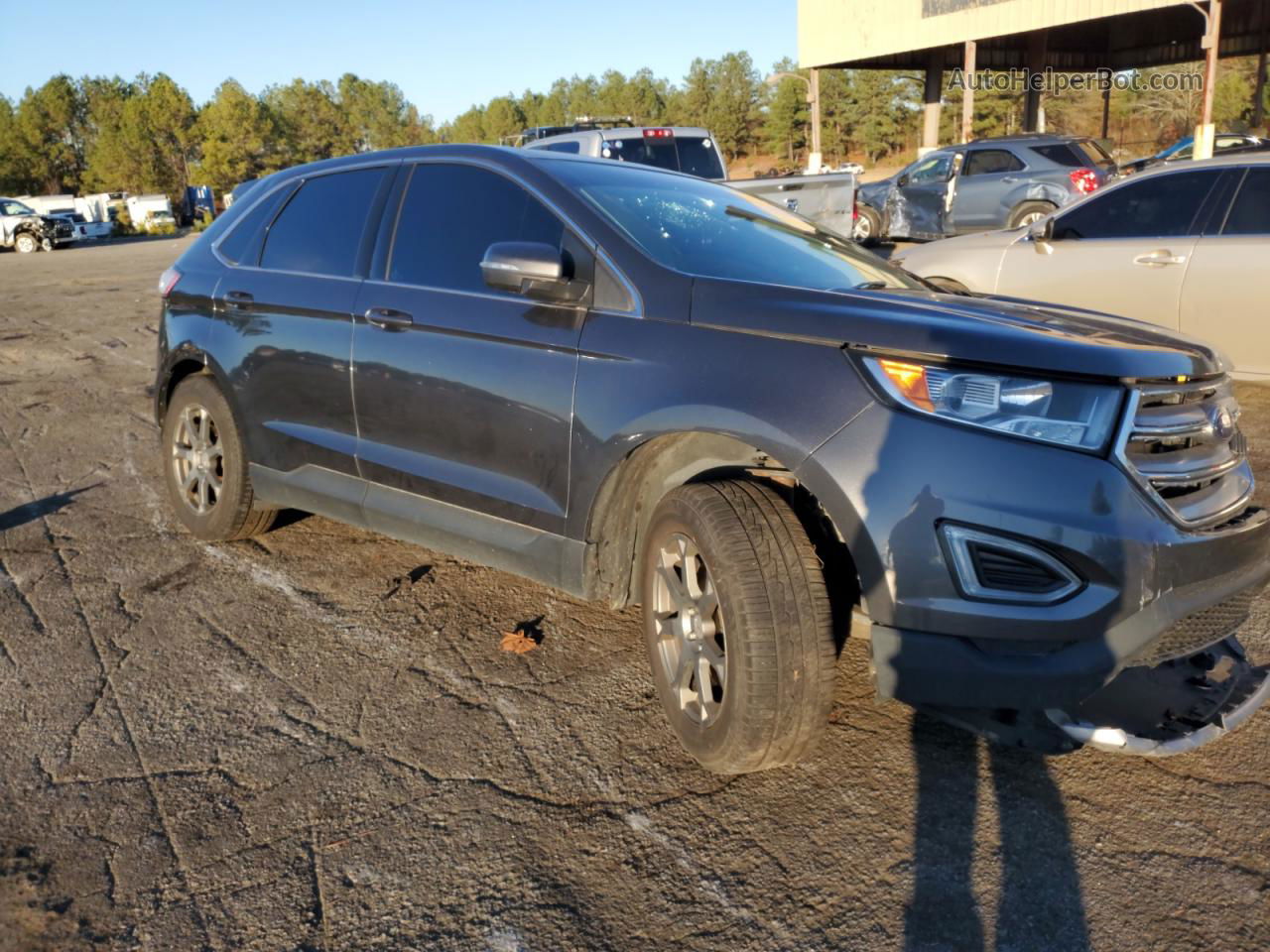 2015 Ford Edge Sel Угольный vin: 2FMTK4J93FBC09876