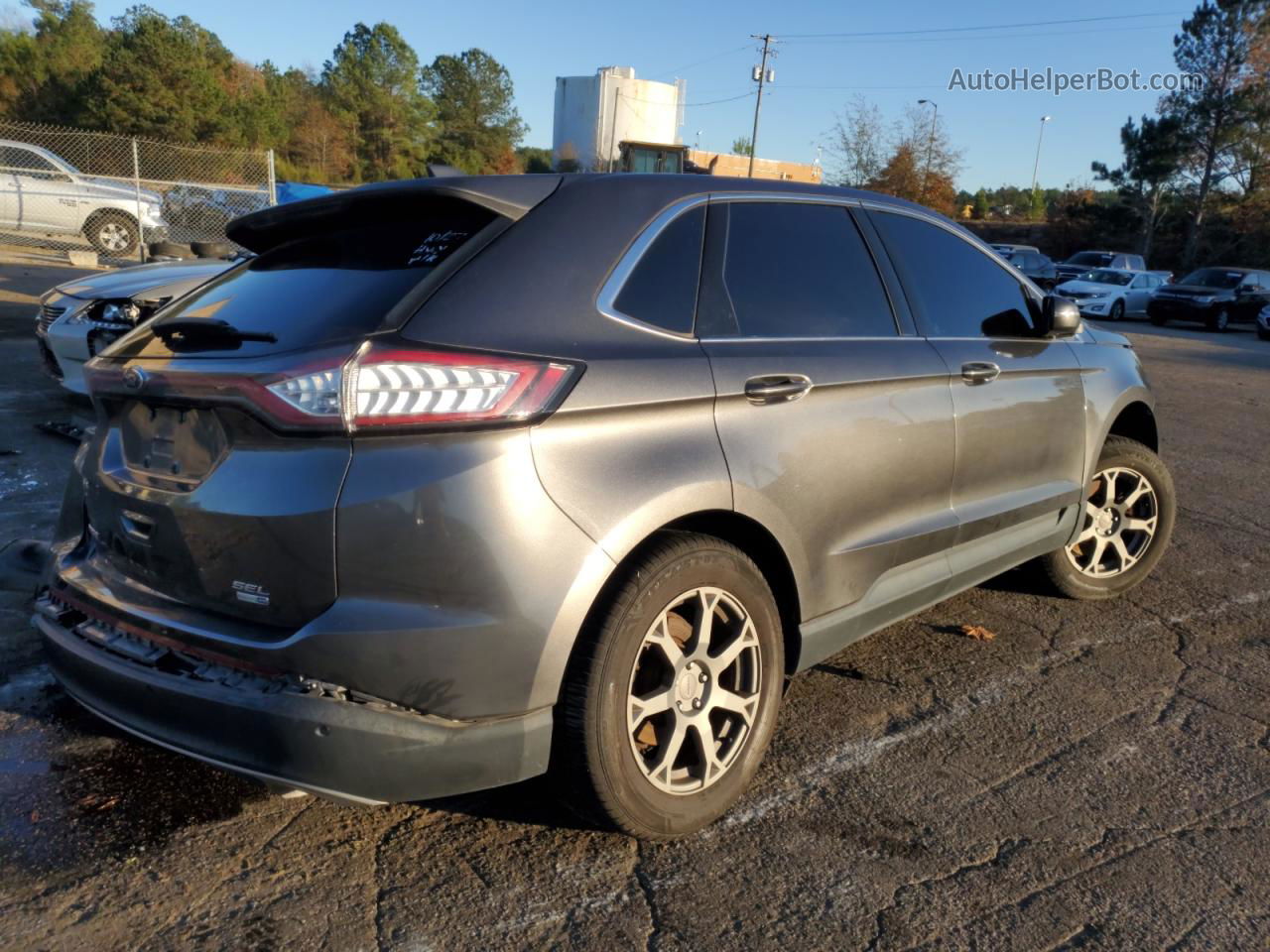 2015 Ford Edge Sel Charcoal vin: 2FMTK4J93FBC09876