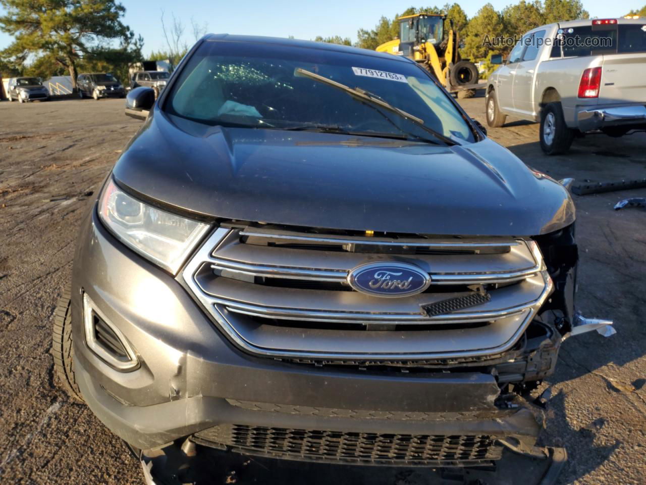 2015 Ford Edge Sel Charcoal vin: 2FMTK4J93FBC09876