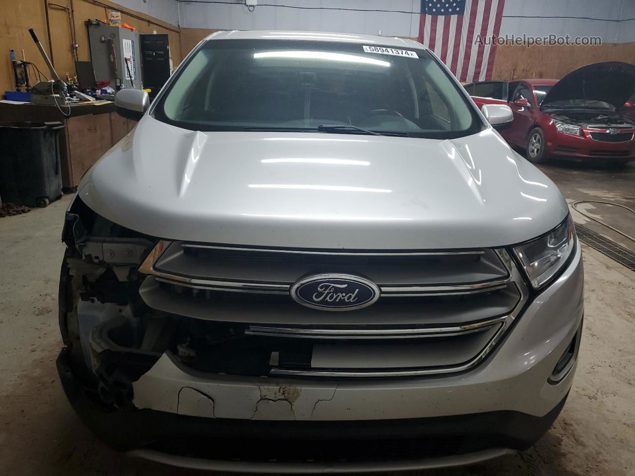 2015 Ford Edge Sel Silver vin: 2FMTK4J93FBC10753