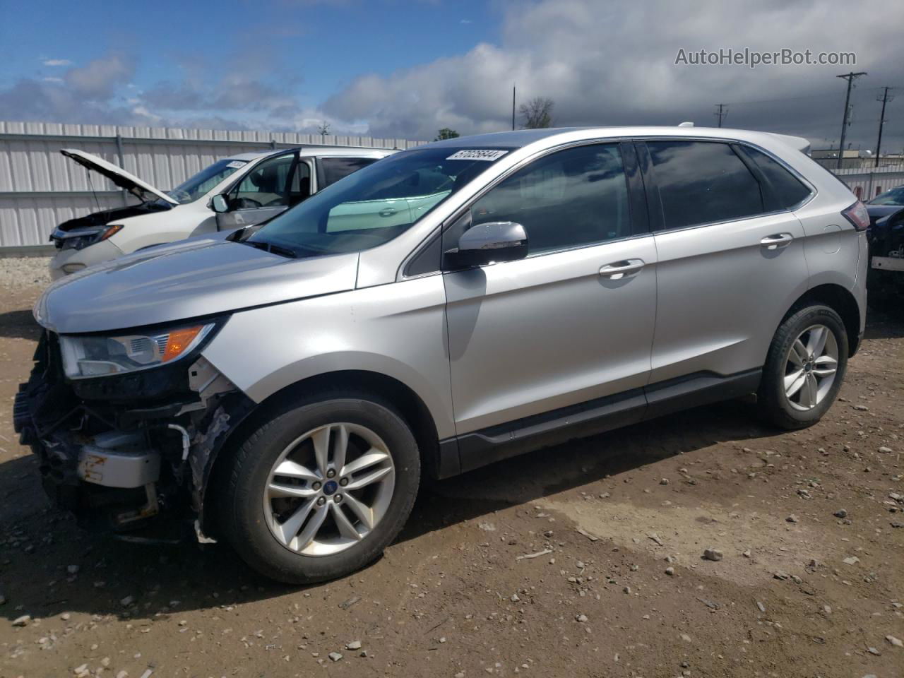 2015 Ford Edge Sel Silver vin: 2FMTK4J94FBB84941