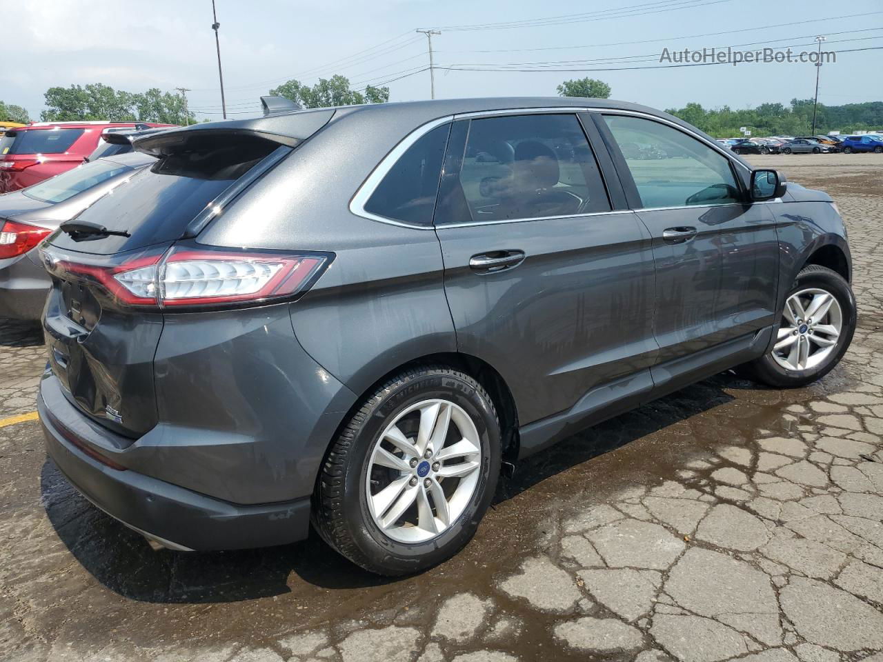 2015 Ford Edge Sel Gray vin: 2FMTK4J95FBB20312