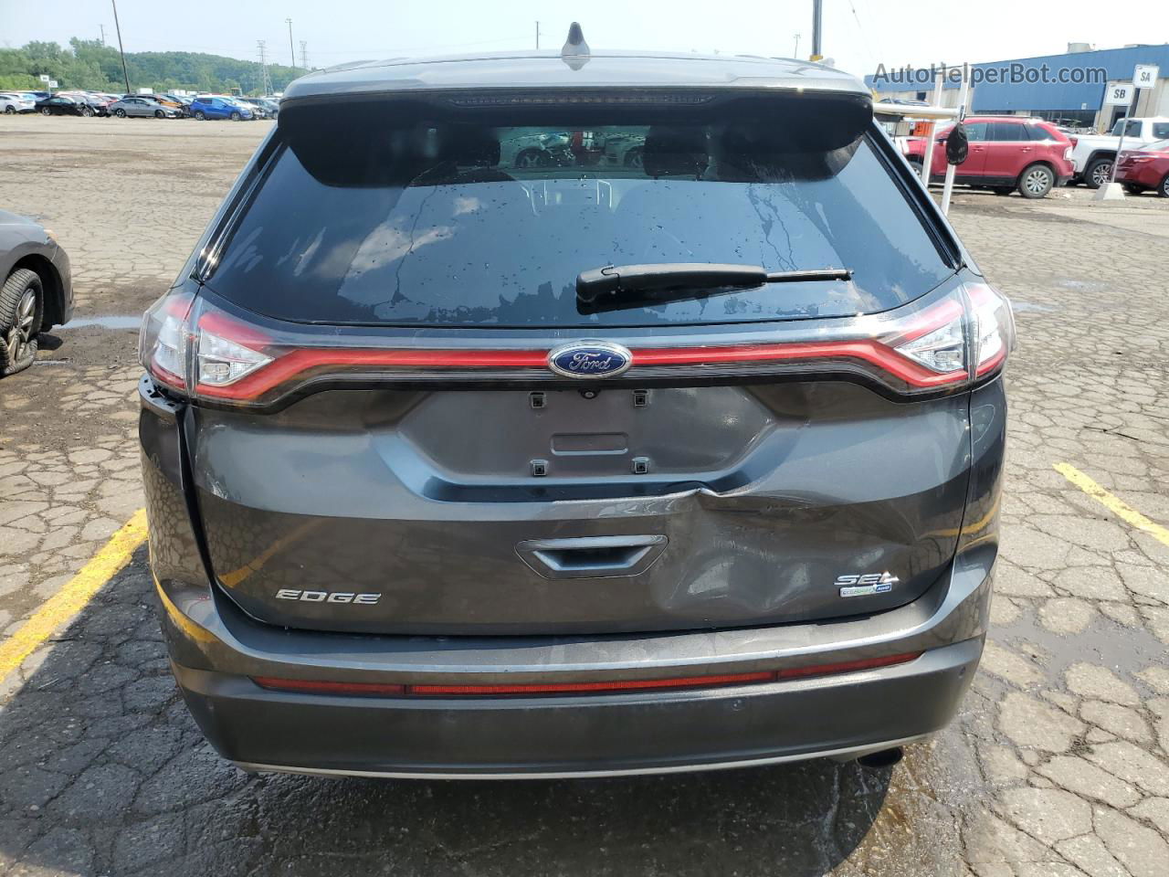 2015 Ford Edge Sel Gray vin: 2FMTK4J95FBB20312