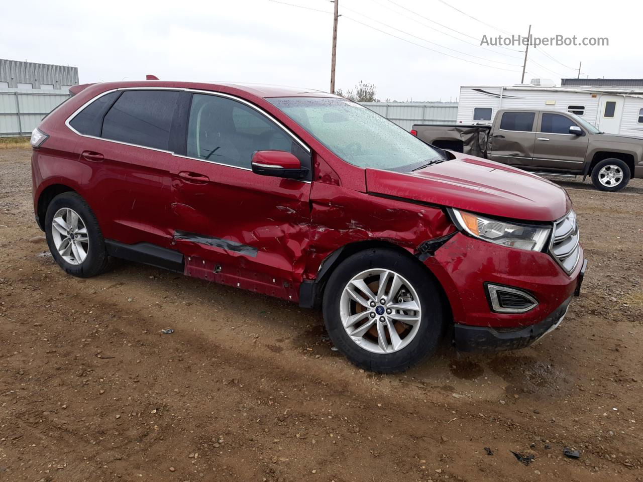 2015 Ford Edge Sel Red vin: 2FMTK4J95FBB27535