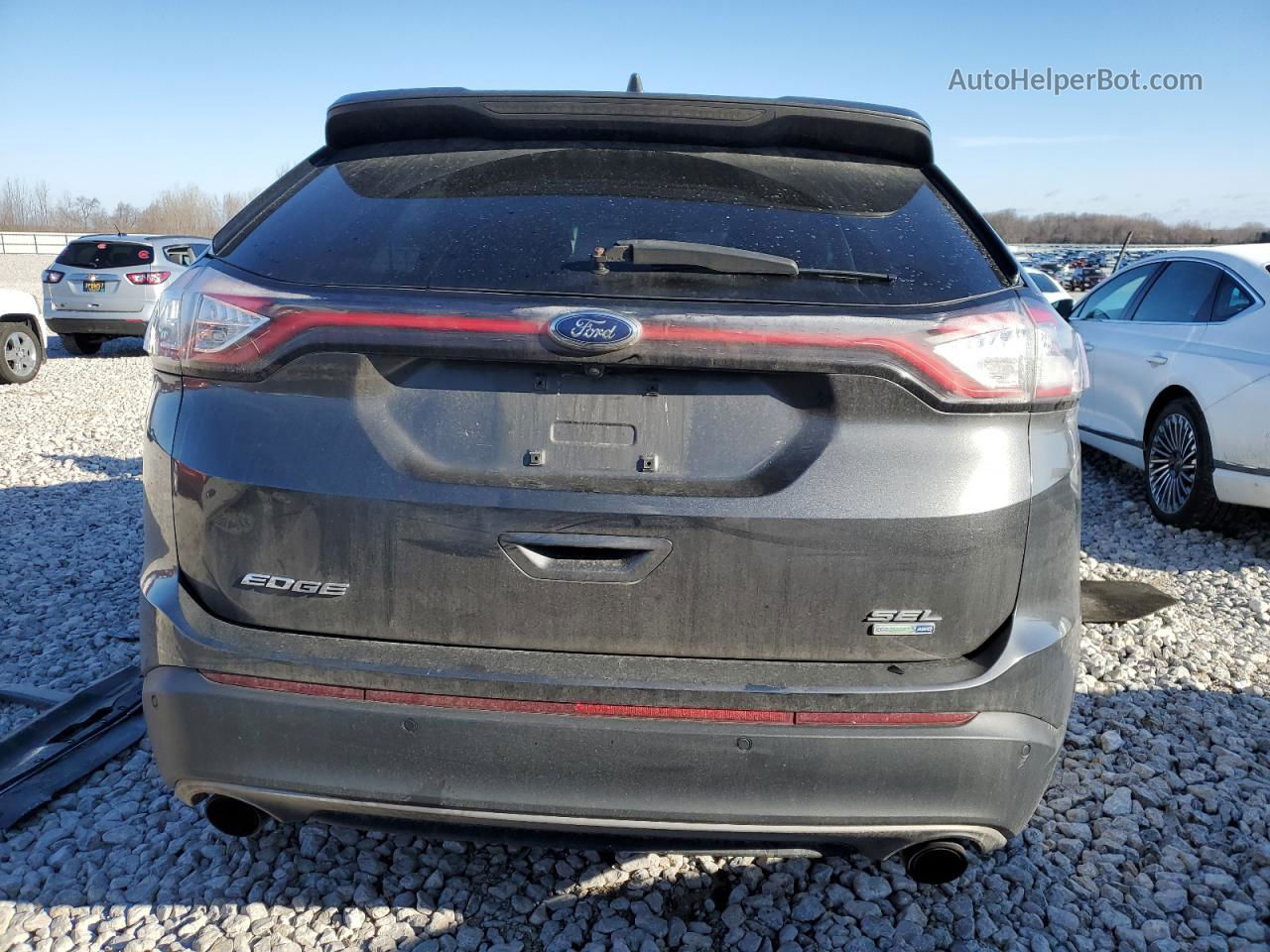 2015 Ford Edge Sel Серый vin: 2FMTK4J95FBB68599