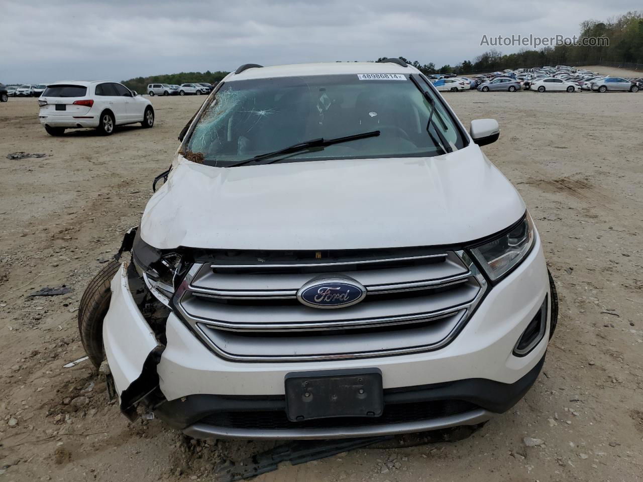 2015 Ford Edge Sel White vin: 2FMTK4J97FBB58852