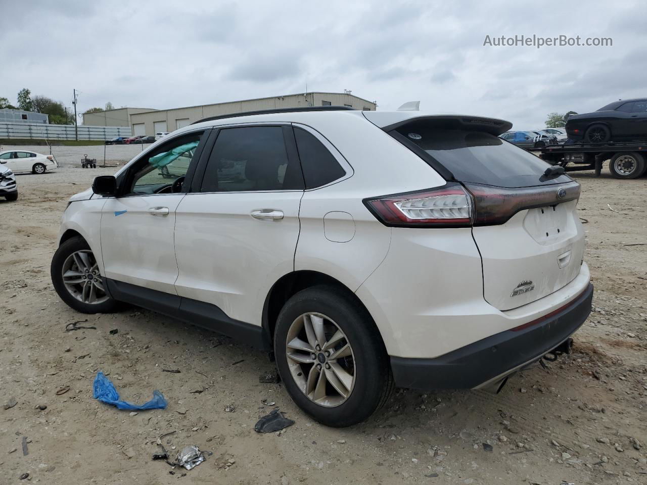 2015 Ford Edge Sel White vin: 2FMTK4J97FBB58852