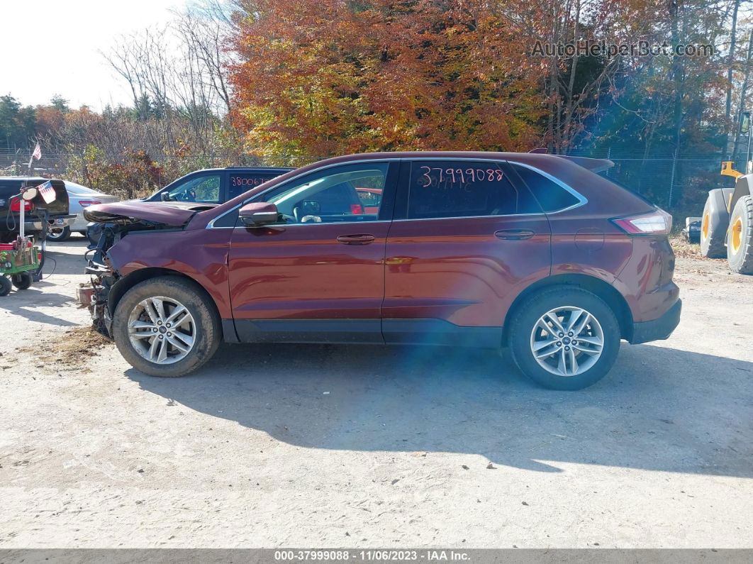 2015 Ford Edge Sel Бордовый vin: 2FMTK4J97FBB63128