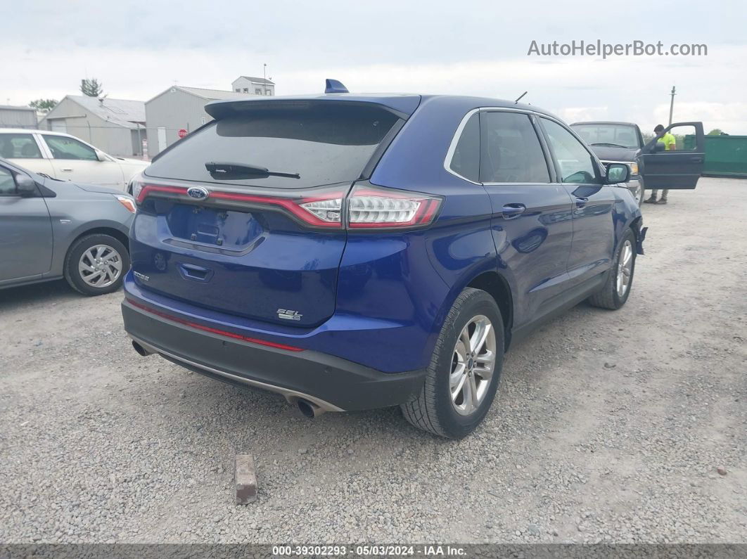 2015 Ford Edge Sel Синий vin: 2FMTK4J97FBC10383