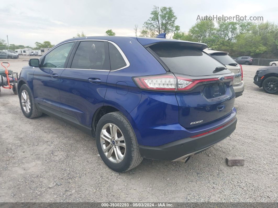 2015 Ford Edge Sel Blue vin: 2FMTK4J97FBC10383