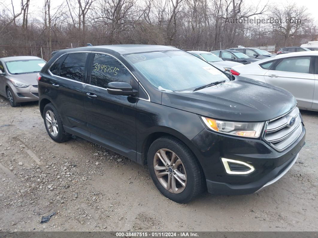 2015 Ford Edge Sel Черный vin: 2FMTK4J98FBB20191