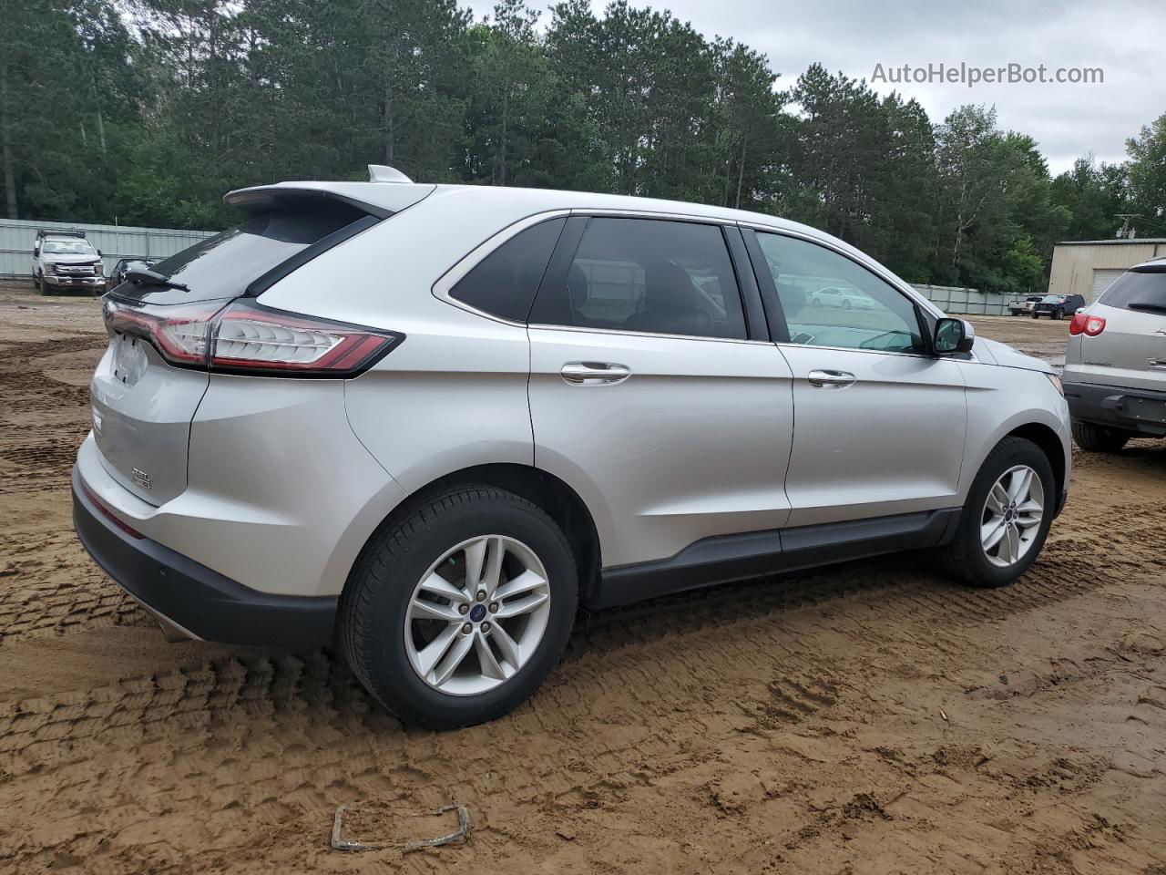 2015 Ford Edge Sel Silver vin: 2FMTK4J98FBC10988