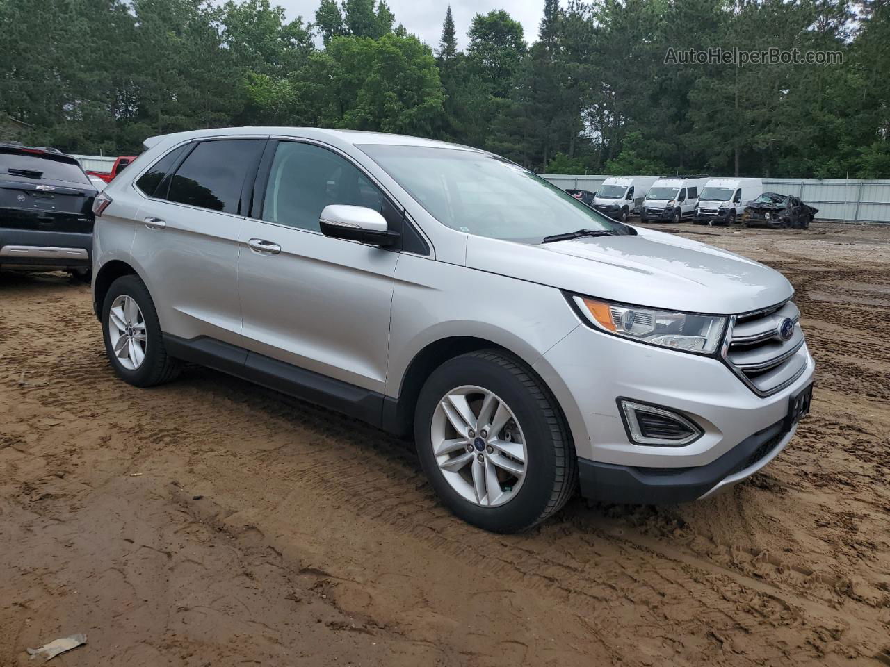 2015 Ford Edge Sel Silver vin: 2FMTK4J98FBC10988