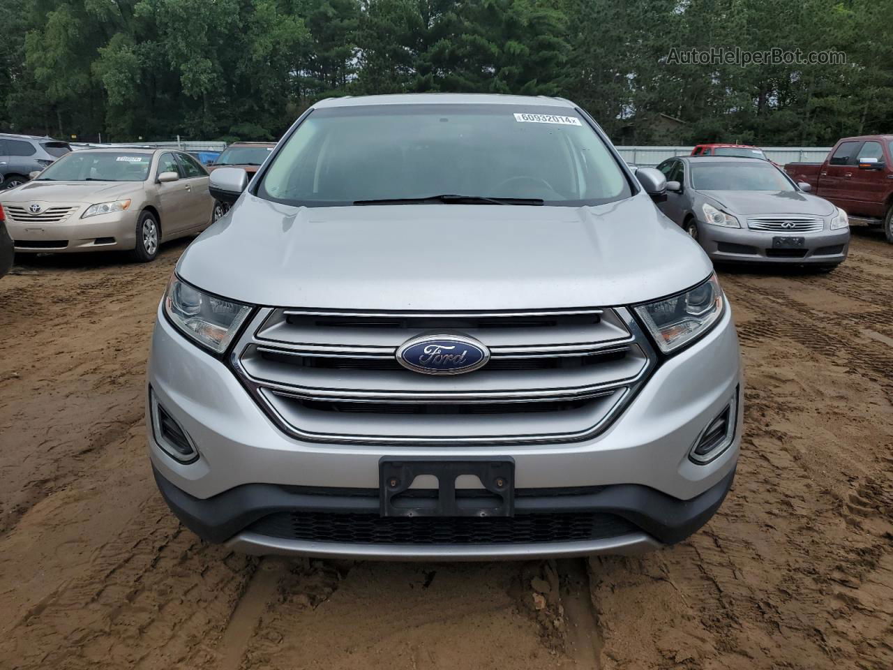 2015 Ford Edge Sel Серебряный vin: 2FMTK4J98FBC10988