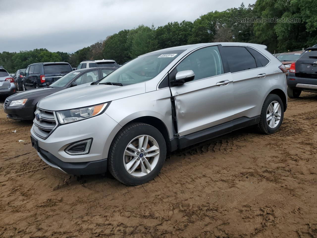 2015 Ford Edge Sel Серебряный vin: 2FMTK4J98FBC10988