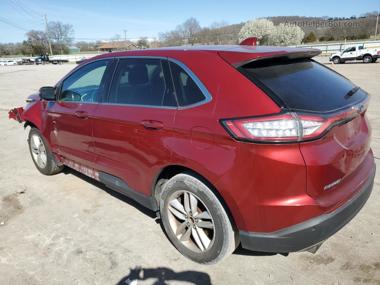 2015 Ford Edge Sel Red vin: 2FMTK4J98FBC23014