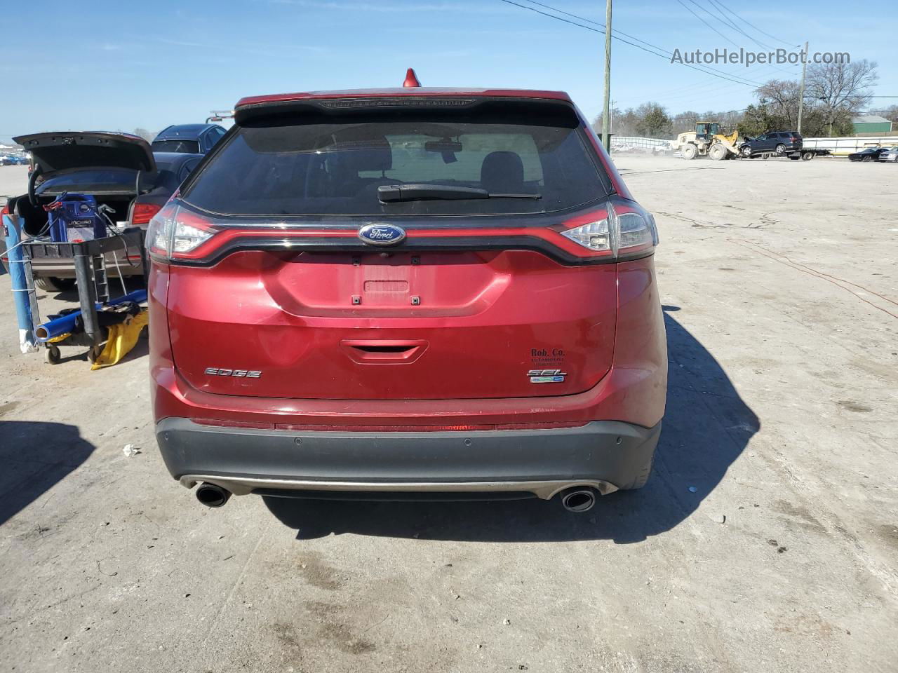 2015 Ford Edge Sel Red vin: 2FMTK4J98FBC23014