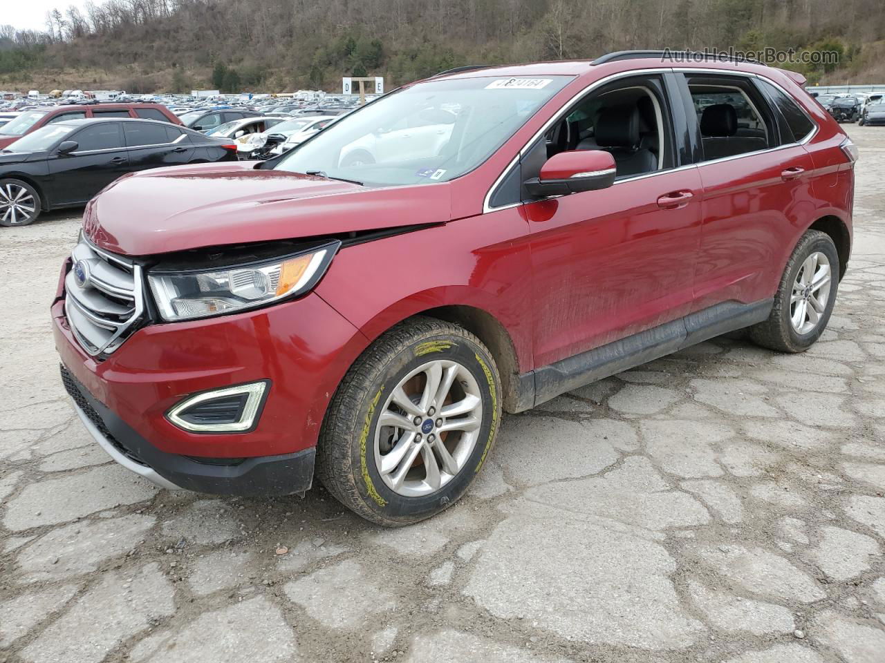 2015 Ford Edge Sel Maroon vin: 2FMTK4J9XFBB03697