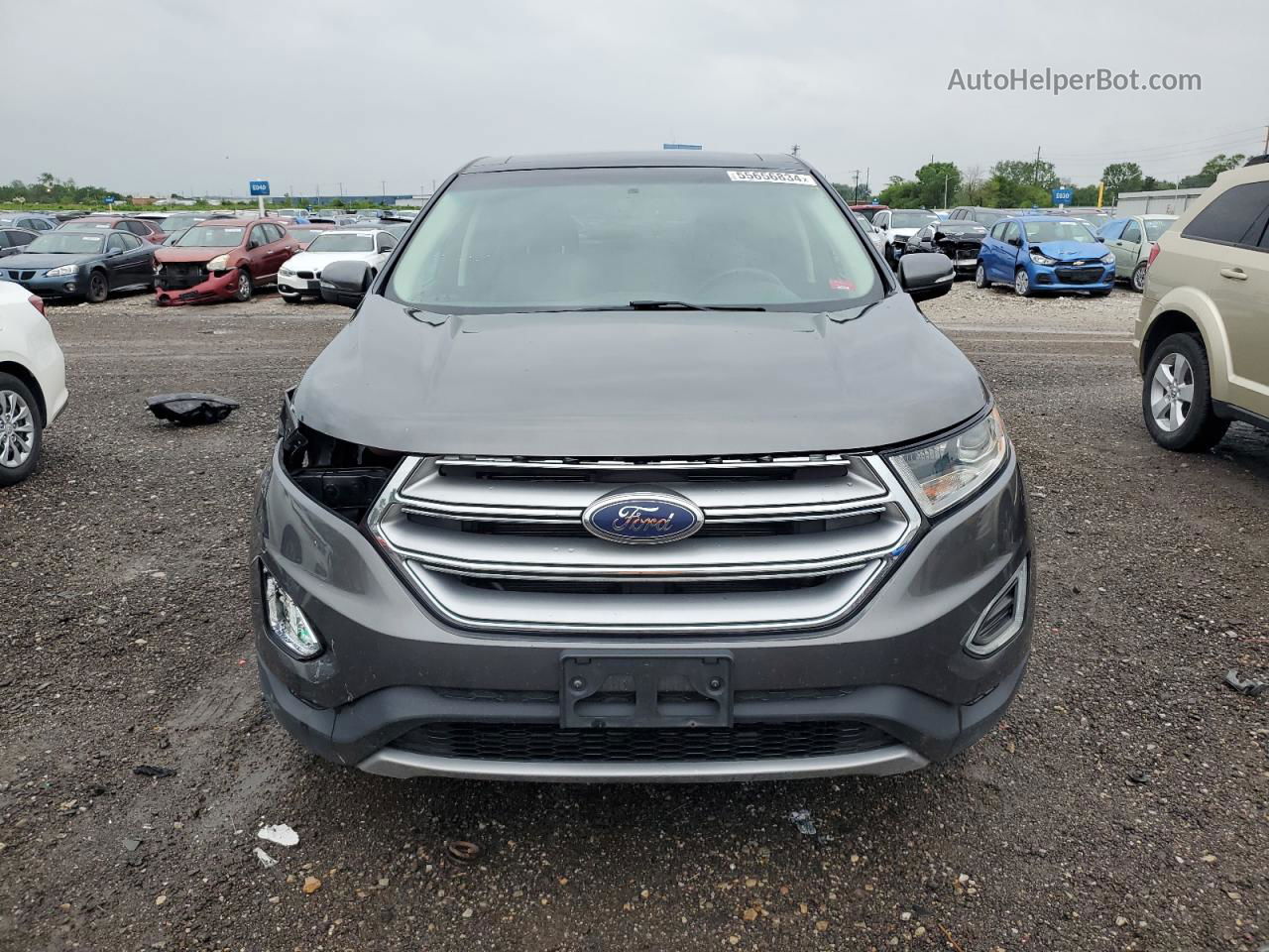 2015 Ford Edge Sel Gray vin: 2FMTK4J9XFBB33878