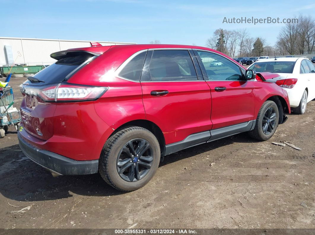 2015 Ford Edge Sel Red vin: 2FMTK4J9XFBB40166