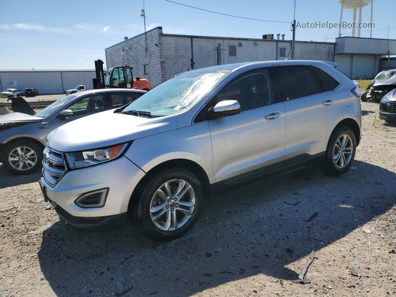 2015 Ford Edge Sel Silver vin: 2FMTK4J9XFBB55086