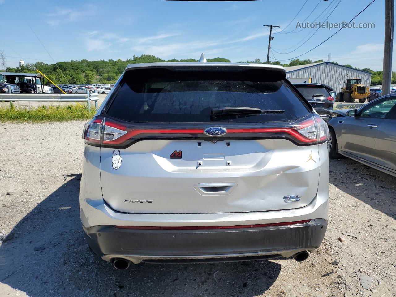 2015 Ford Edge Sel Silver vin: 2FMTK4J9XFBB55086