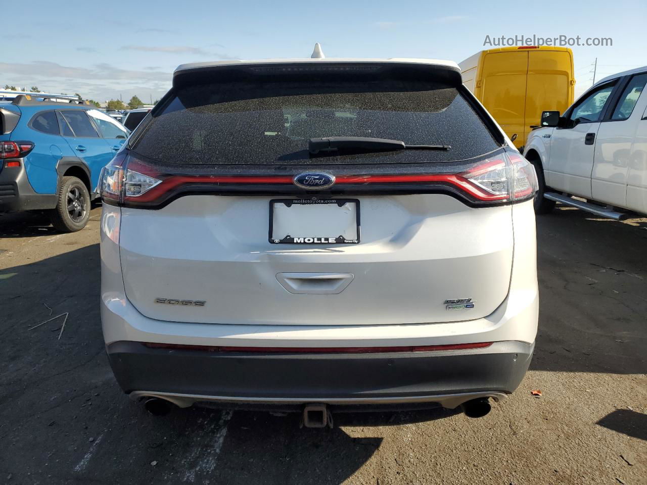 2015 Ford Edge Sel Белый vin: 2FMTK4J9XFBC17828