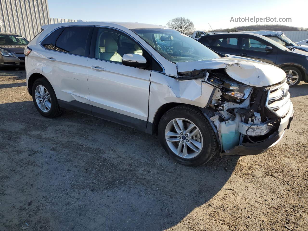 2015 Ford Edge Sel Белый vin: 2FMTK4J9XFBC20650