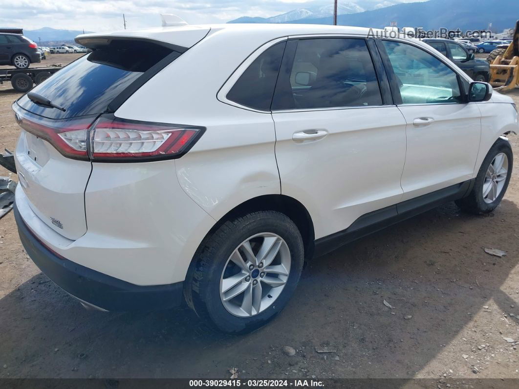 2015 Ford Edge Sel White vin: 2FMTK4J9XFBC34080