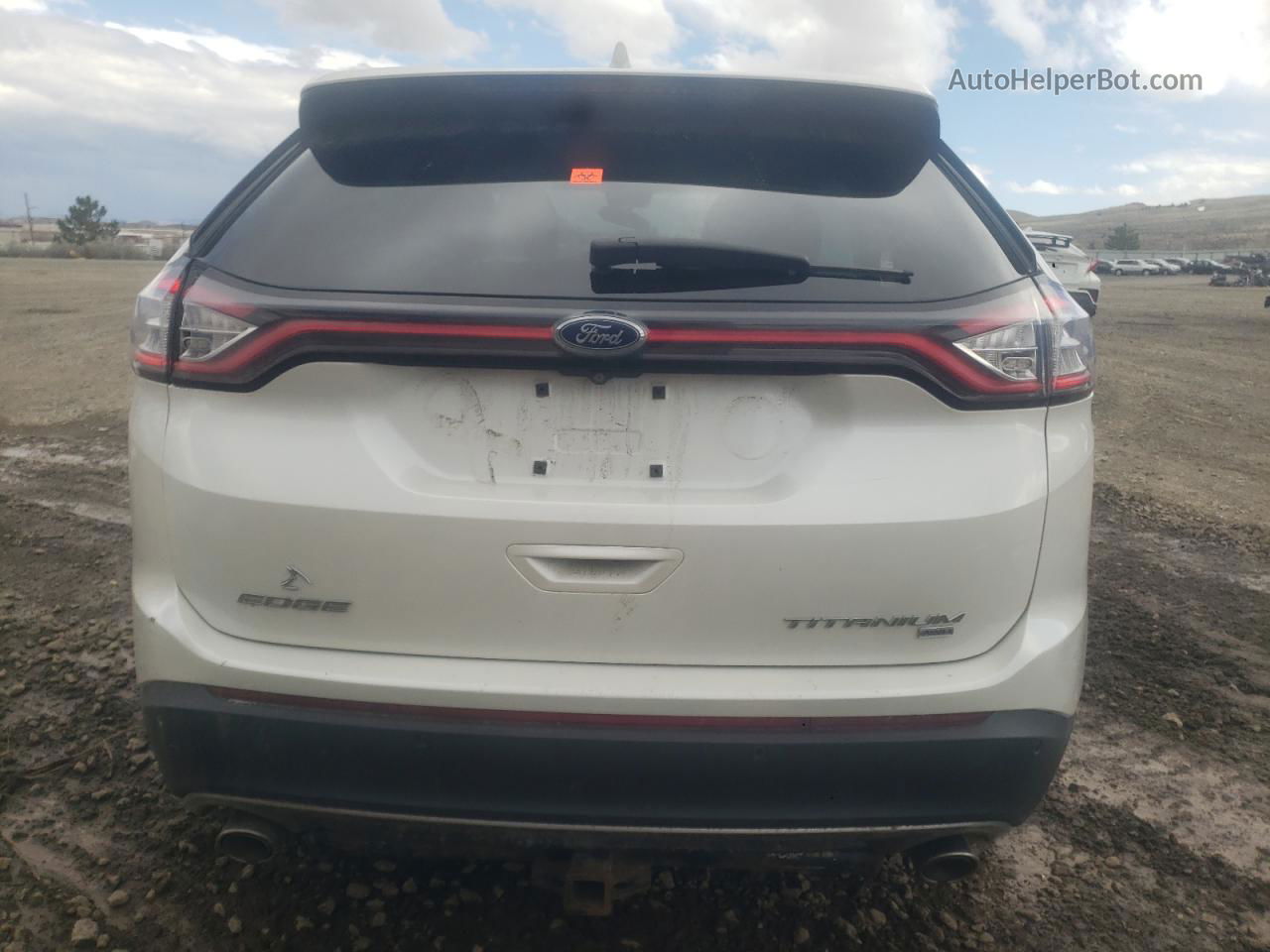 2015 Ford Edge Titanium White vin: 2FMTK4K80FBB57869